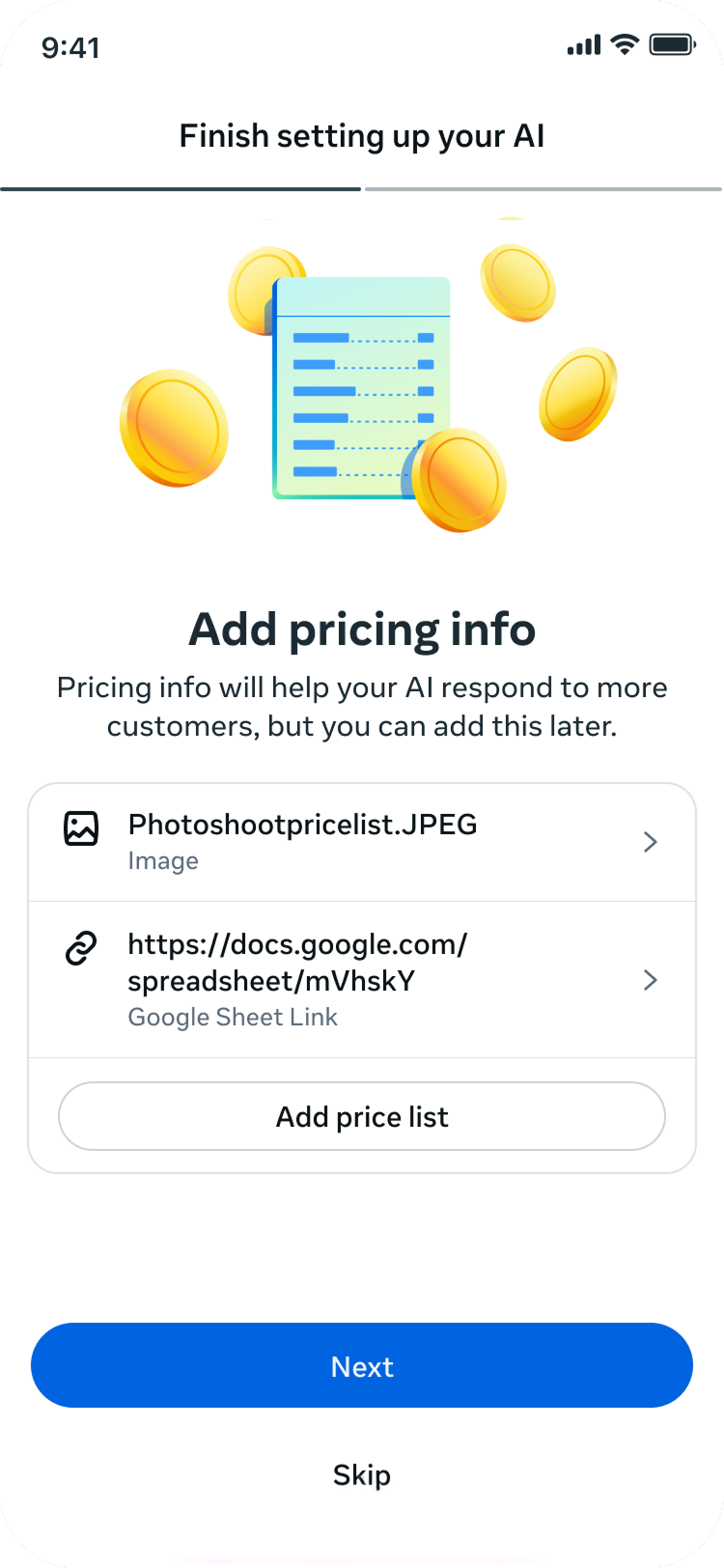 Price list