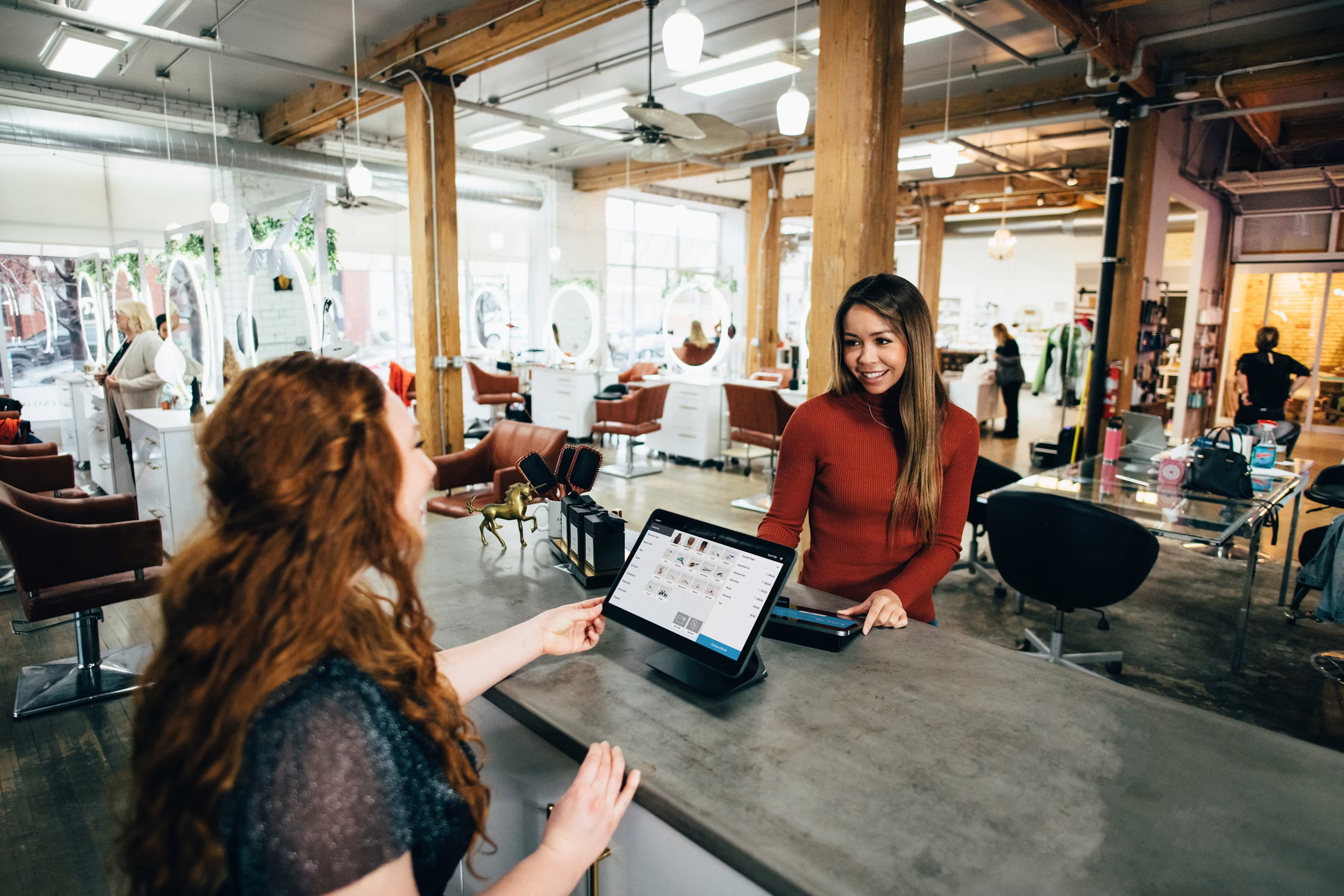 Small business owner using Business AI