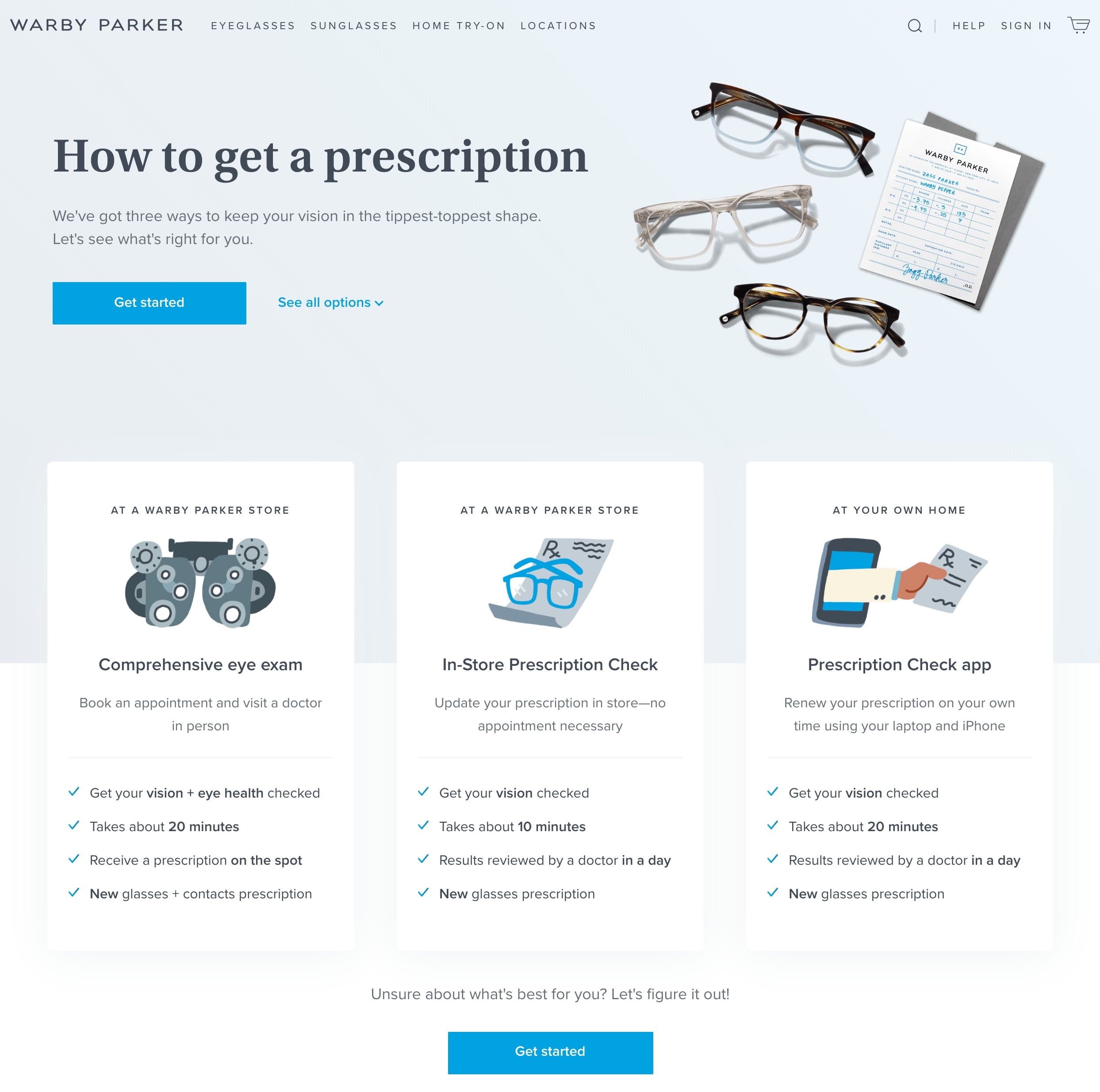 Prescription Services redesign